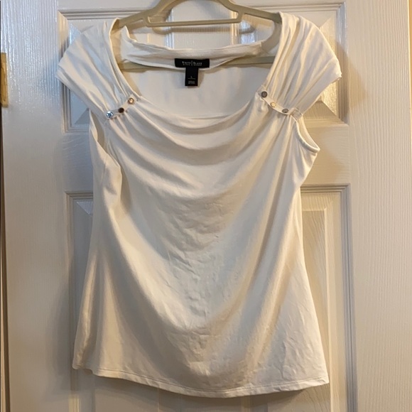 White House Black Market Tops - 🍁WHBM Off White faux button blouse